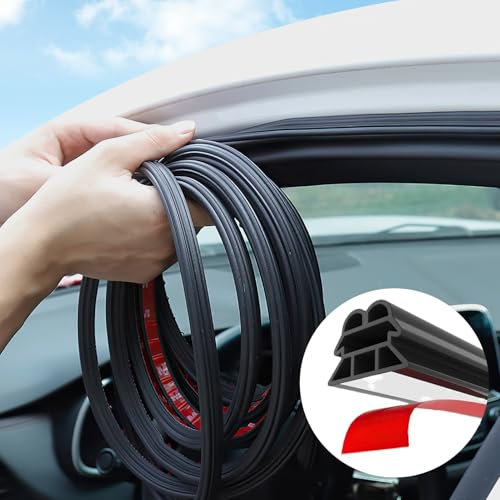 5M Auto Türdichtung Universal, Gummidichtung Selbstklebend Kantenschutz Autotür dichtungsband Wasserdicht Kantenschutz Blech für Autotür Pkw-Motorhaube Kofferraumtür die Meisten Autos