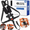 Sistema de arnés de 5 puntos para trona, 1 Set, compatible con Hauck, Stokke Tripp Trapp, Roba, en Negro, arnés para trona con 2 almohadillas de arnés y 1 clip de pecho