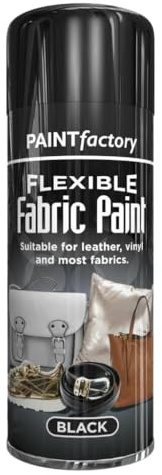 AlezyB - 4 x Flexible Fabric Black 200ml, Spray Paint Leather Vinyl Textile Clothes Fast Drying