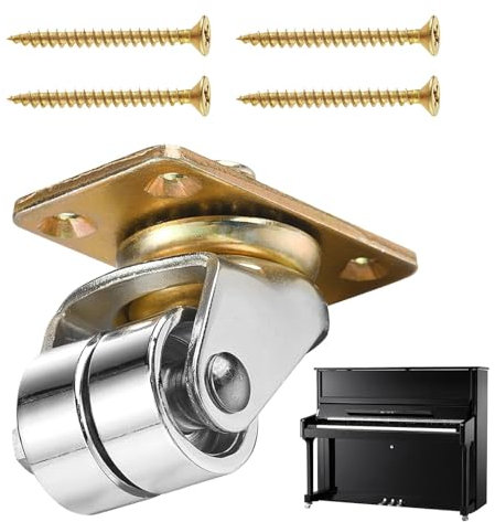 Dranng Klavierrollen aus Gusseisen, Ersatzrollen für Stuhlrollen | Rostbeständige Möbelrolle aus Metall | Sicheres, stabiles Klavierzubehör und Plattenrollen für Klavierrahmen, chinesische europäische