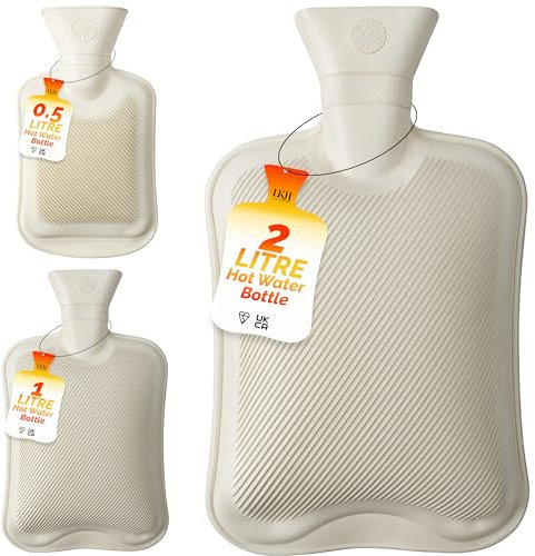 LKH Rubber Hot Water Bottle 2 Litre Pain Relief Comforting Hot Water Bottle Hot & Cold Compress Hot Water Pad PVC-Rubber Material Non-Slipping Hot Water Bag