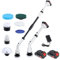 Shienfir Elektrischer Spin Scrubber, Elektrische Reinigungsbürste, Electric Cleaning Brush mit 4 Ersatzbürstenköpfen Electric Spin Scrubber, 2 Batterien, 1 Ladegerät, für Badezimmer, WC, Küche