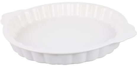 TOPBATHY 1 Pc Horno de cerámica redondo bandeja para hornear casera bandeja para hornear con plato para horno sarten parrilla plato de comida de cerámica plato para hornear comida