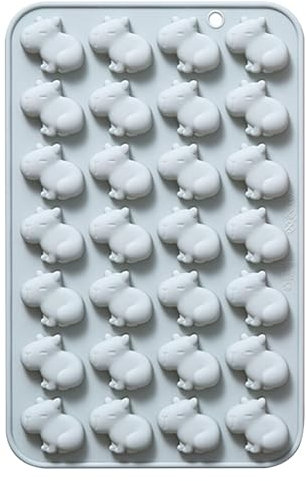 Vriusi Silikonformen, klein, 28 Stück, Capybara-Form, Kuchenform, Backwerkzeuge, Silikon, Lebensmittelqualität, zum Backen von Backformen, nicht klebend, leicht zu lösen, kleine Schokoladenform für
