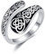 DAYLINLOVE Spoon Rings for Women S925 Sterling Silver Vintage Celtic Knot Spoon Ring Adjustable Thumb Rings Celtic Jewelry Gifts for Women