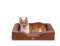 BedGoldi Orthopädisches Hundebett für große Hunde, Ergonomisches Hundesofa mit eiförmigem Kistenschaum, Wasserdichtes rutschfestes Hundesofa 89x63 cm, hellgrau
