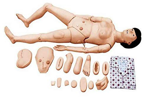 SGKOMN PVC-Pflegepuppe, lebensgroße multifunktionale kombinierte Pflegepuppe für die medizinische Ausbildung in der Krankenpflege, Lehre und Ausbildung, medizinisches Zubehör