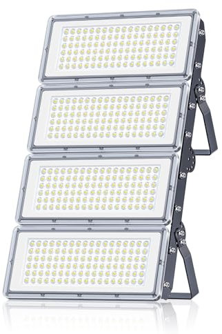 400W LED Strahler Außen - 40000LM Superhell LED Fluter Außen mit Transformator, 7000K Kaltweiß Aussenstrahler, IP67 Wasserdicht Außenstrahler Scheinwerfer für Garagen, Höfe, Stadien, Fabriken