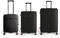 CREATE / Luggage Studio/Hartschalenkoffer-Set aus Polycarbonat Schwarz/TSA-Vorhängeschloss, 4 multidirektionale Doppelrollen, Innenorganisation, Starke und langlebige Materialien.
