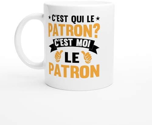 PassionCadeau Mug C’est Moi le Patron – Tasse Humour Chef – Idée Cadeau Drôle Bureau – Mug Original Supérieur Collègue – Cadeau Travail Patron