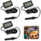 teasteam Digital Thermometer Hygrometer 3 Pack Mini Humidity Meter Reptile Thermometer for Accurate Humidity & Temperature for Reptiles Thermostat Terrarium Incubator Aquarium Office and Living Room