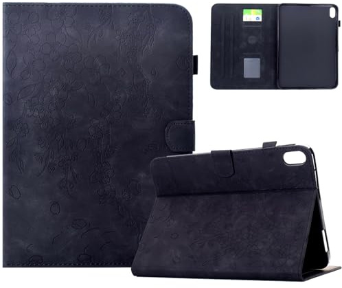 HYUKcase Case for Apple iPad mini 7(A17 Pro)2024/ Mini 6 2021 8.3 with Magnetic Closure, Shockproof Stand Cover with Pencil Holder, Card Slots & Photo Frame, PU+TPU (Black)