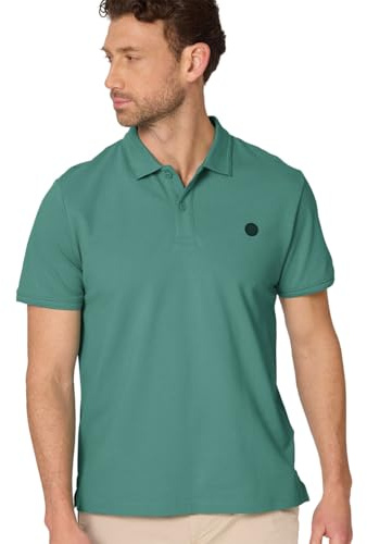 Street One MEN Kurzarm Poloshirt in Stretchqualität Caribbean Green XL