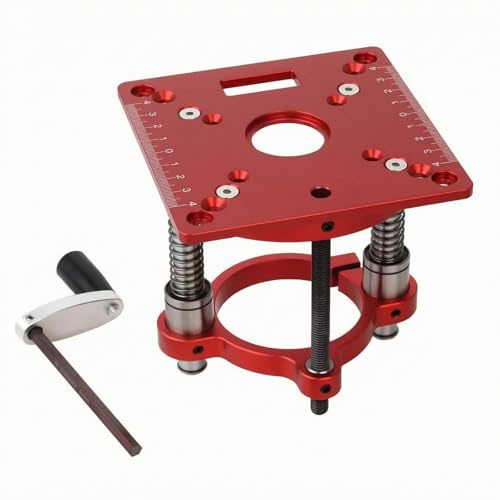 Qianly Router Table Insert Plate Lift Resorte Interno Router Lift Manual Elevación Suave Pieza Taller