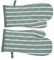 Penguin Home Oven Gloves Heat Resistant, Quilted Oven mitts with Hanging Loop, Machine Washable, Heat Proof Pot Holders for the Cooking - Baking - Kitchen - BBQ - 1 Pair, Stripe Sage,18x32 cm