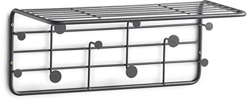 Zeller Portemanteau mural en métal, noir, env. 51,4 x 24 x 21 cm, 17011