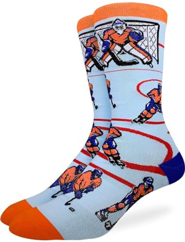 Good Luck Sock Herren Hockeysocken, Erwachsene, Hockey, Orange und Blau, Einheitsgre