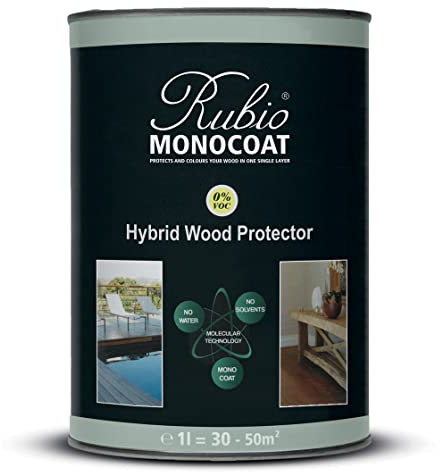 1 L Rubio Monocoat Exterior Hybrid Wood Protector Color: Black