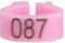 100PCS/Beutel 8MM Kunststoff-Taubenbänder Ringe, 001-100 nummerierte Kunststoff-Tauben-Vogelbeinbänder Ringe mit Nummer(Rosa)
