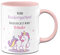 Tassenbrennerei Schulkind Tasse Einhorn - Tschüss Kindergarten! Ich glitzer jetzt in der Schule - Kakaotasse mit Spruch - Geschenk zur Einschulung Mädchen (Rosa)