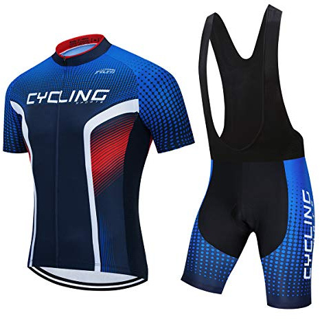 Ensemble de maillot de cyclisme pour homme, short à bretelles pour garçons pour l'été, tenue de cyclisme de VTT, maillots de cyclisme respirant pour la pratique du vélo…, 35, M