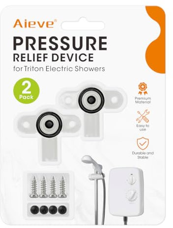 Aieve Pressure Relief Device for Triton,2-Pack Pressure Relief Device PRD Inc Rubber Ball and O Ring Valve Shower Spares Parts Compatible with Triton Electric Showers (Replace of 82800450)