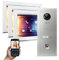 Goliath Hybrid - IP | Full-HD Video Türsprechanlage | App | 1-Fam | 3 x Full-Touchscreen 10 | Aluminium Unterputz Türstation | + Fingerprint | 180° Ultra-Weitwinkel | AV-IPS-546