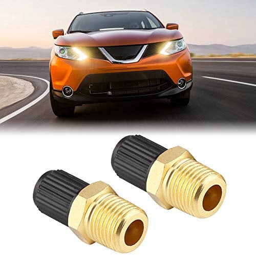 For 1/4 Npt To Schrader Adaptor - Replacement For Tank Fill Valve Air Upgrade Air Compressor Valve Adaptor Auto Accessory Replacement 2Pcs 1/8 Npt Mpt Brass Air Compressor Tank Fill Valve Schrader C