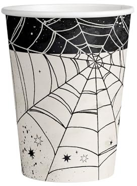 amscan 9911669-66 8 Bicchieri Spiderweb Carta 250 ml