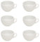 Gastro Spirit - 6er XL Cappuccino-Tassen Set - Weiß, 280 ml, Porzellan, dickwandig, spülmaschinenfest, italienisches Design - 6-teiliges Kaffee-Tassen Set
