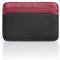 Porte Carte Bancaire Cuir Luxe - Veau Epsom et Agneau Nappa - Extra Slim - Protection sans Contact RFID - Noir et Bordeaux