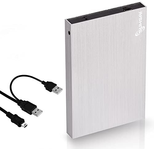 SUSHAI Disque Dur Externe Portable USB 2.0 2,5 Format de Poche 200 Go de mémoire Disque Dur Fin Compatible avec Mac, PC, Ordinateur Portable, Ordinateur de Bureau, Chromebook - Argent