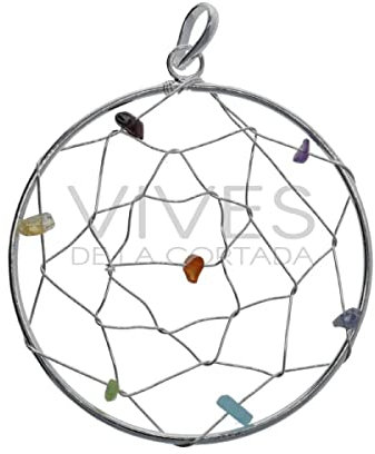 ROCKING GIFTS Großer versilberter Dreamcatcher-Anhänger