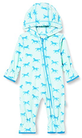 Playshoes Fleece-Overall Unisex Kinder Jumpsuit, Pferde, 80
