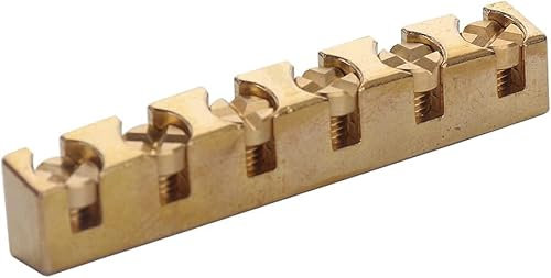Jiayouy 43mm Electric Guitar Nut Adjustable Height Brass Nut for Gibson Les Paul LP Style 6-string Guitar (Large)