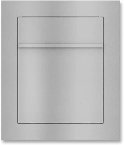 Metzler moderner Unterputz Briefkasten in Graualuminium RAL9007 Einbaubriefkasten Pulverbeschichtet, hochwertiger Wandbriefkasten Anthrazitgrau, Postkasten
