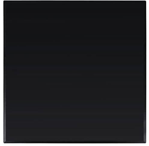 homiuse Tischplatte aus Gehärtetem Glas 700 x 700 mm Schwarz Quadratisch Desktop Gehärtetes Glas Tischplatte Ersatzteil für Esstisch Couchtisch oder Garten Tische Langlebig Leicht Reinigen Einfacher