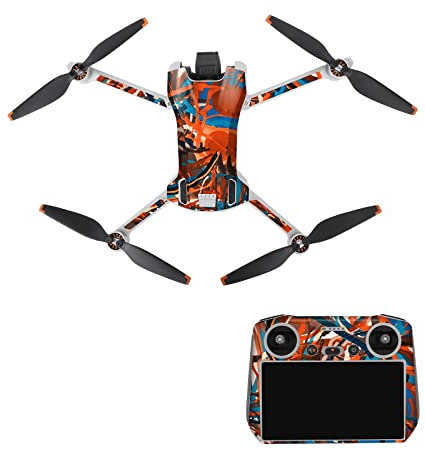Drohnen Aufkleber Set Decal Skin für dji mini 3,Abziehbild Schutzhülle Aufkleber Kit für Drohne & Fernbedienung, Schutzzubehör Aufkleber (2)