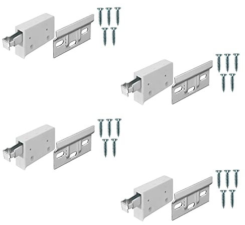 TERF® Kitchen Cabinet Universal Hanging Bracket with Wall Mounting Cupboard Cabinet Hanger Plate 63mm Including Fixing Screw - Pack of 4