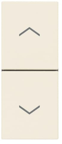 Vimar 30062.C Linea 2 pulsanti con frecce direzionali 1 polo 1 m, canapa | Due pulsanti interbloccati 1P NO + 1P NO 10 A 250 V~, con frecce direzionali, colore canapa