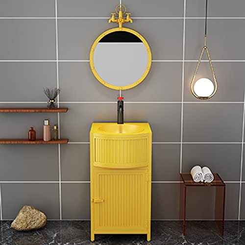 ZARBAILRE Meuble Salle De Bain, Style Industriel Meuble Vasque Salle De Bain, Moderne Meuble sous Lavabo (A1)