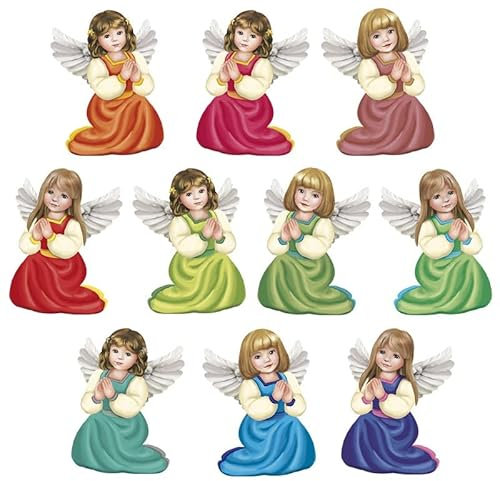 Ideen mit Herz 3-D Motive, ausgestanzt, ca. 7-10 cm, 10 Stück im Beutel | Bilder zum Basteln & Dekorieren | Grußkarten selber machen | Bildmotive für Scrapbooking & DIY-Deko (Betende Engel)