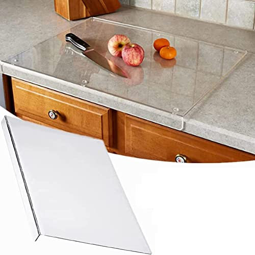 Planches à découper en acrylique antidérapant pour comptoir de cuisine 2023 - Planche à découper antidérapante avec rebord pour comptoir de cuisine - 45 x 35 cm