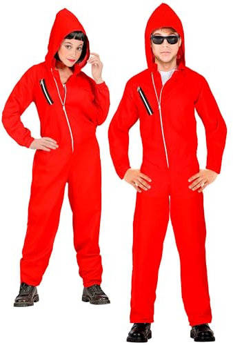 W WIDMANN MILANO Party Fashion - Costume da bambino da rapinatore, tuta con cappuccio, ladro, criminale, prenditore