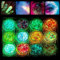 12 Couleurs Paillettes Visage Festival Paillette Maquillage Fluorescent Dans Le Noir Phosphorescent Cheveux Couleurs Lumineuse Paillettes Gel Holographique Set Fluorescent Paillette