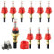 10 Stk Verteiler Durchflussmesser, Flowmeter Fußbodenheizung, DN25 Verteiler Durchflussregler 0-5l/min, Durchflussmesser für Wasser Fußbodenheizung