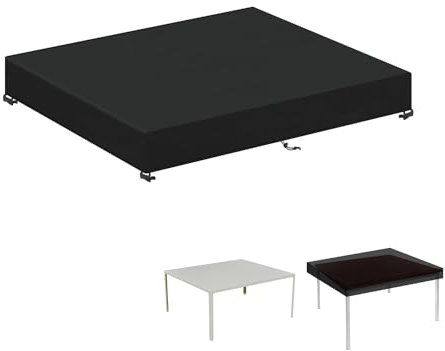 LAMUNI Tischplattenhülle 120x90x15cm Tischplatte Schutzhülle Outdoor Tisch Abdeckung Gartenmöbel Gartentisch Hülle Wasserdicht Gartentisch Abdeckung Winterfest Gartentischdecke Plane