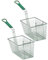 RDK 2 X Heavy Duty Commercial Frying Basket Suitable for Electric and Gas Stainless Steel Chip Fish Deep Fat Fryer Takeaway Restaurant Catering Kitchen 336X165X152MM