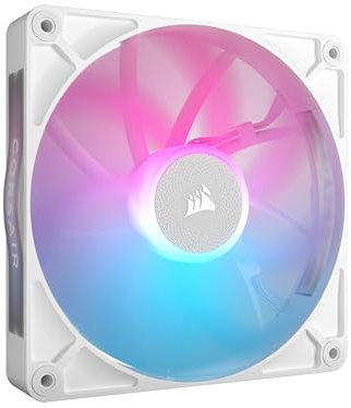 CORSAIR iCUE Link RX140 Ventilador PWM RGB de 140 mm - Rodamiento de Cúpula Magnética - Ventilador Único - Blanco