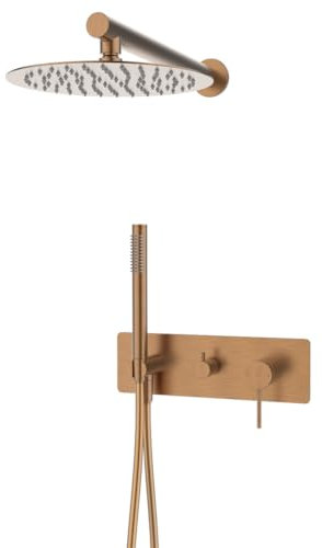 Essebagno Envol colonne de douche encastrée mécanique cuivre brossé